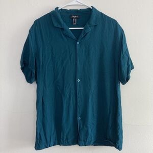 Forever 21 | Medium | Teal | Mens | Short Sleeves | Button Down